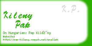 kileny pap business card